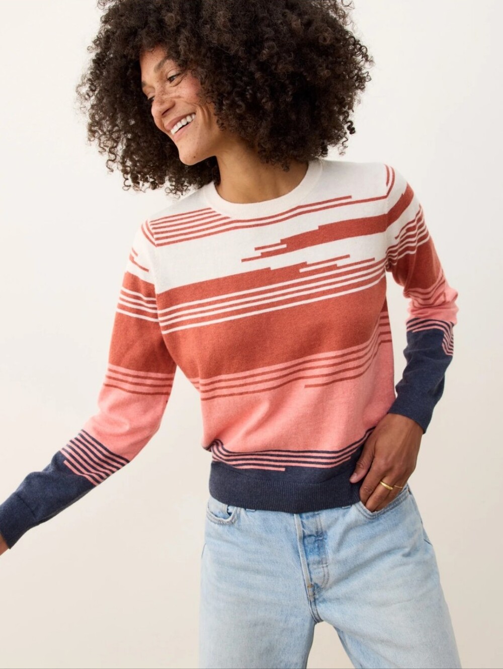 Marine Layer Striped "Icon" Crewneck Sweater
